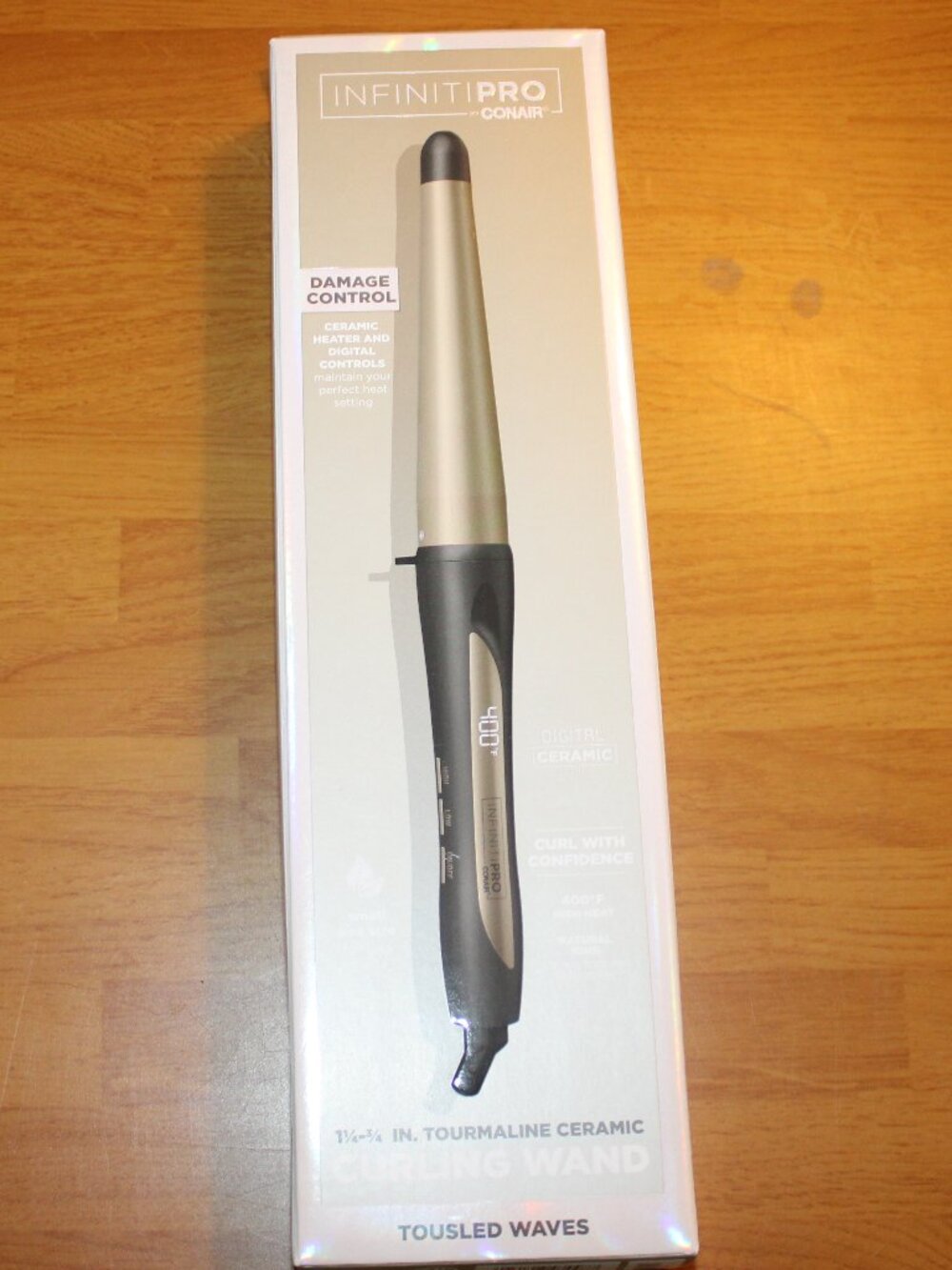 Infini Pro by Conair Tourmaline Ceramic Curling Wand Iron Hair Styling
